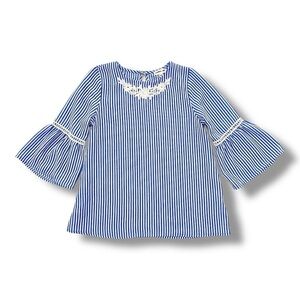 Monteau | Bell Sleeve Striped Blouse (8) 💙